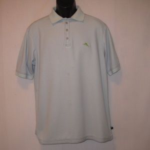 Tommy Bahama Shirt Size M Blue Pima Cotton S/S